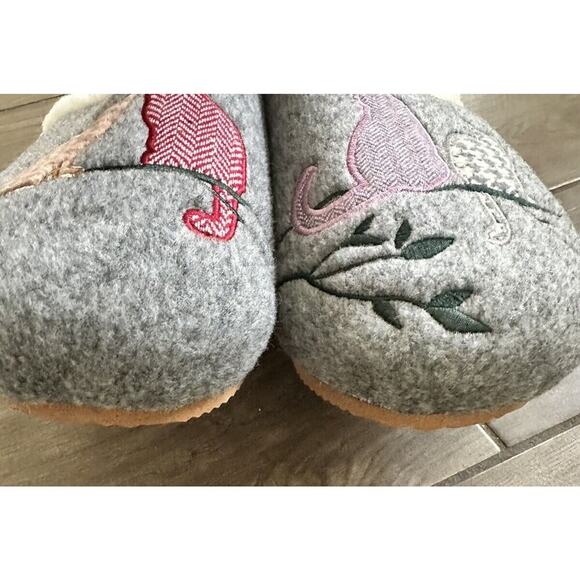 LANDS' END 4 CATS Cork Bottom Mule Gray Slippers House Shoes Women’s Size 10 - Picture 3 of 11